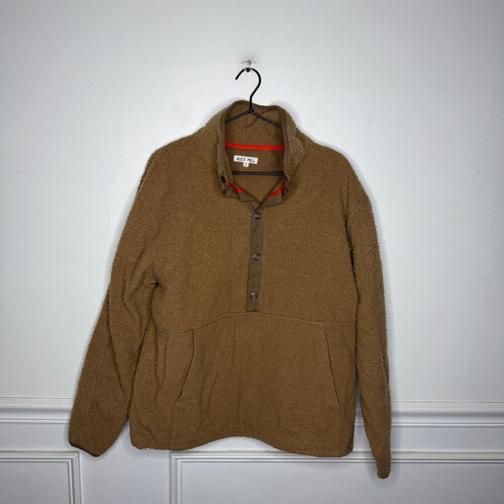 Alex Mill Brushed Wool Popover Fleece Mens Medium